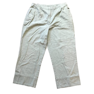 Hearts of Palm Women's‎ Sage Green Linen, Cotton Blend Wide Leg Culottes Size 12